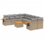 9-teiliges Gartensofa-Set mit beigen synthetischen Rattankissen von , Gartensets - Ref: Foro24-3259070, Preis: 659,07 €, Raba...