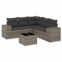 6-piece garden furniture set and gray synthetic rattan cushions by , Garden sets - Ref: Foro24-3222559, Price: 429,78 €, Disc...