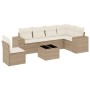 7-piece garden sofa set and beige synthetic rattan cushions by , Garden sets - Ref: Foro24-3222637, Price: 564,61 €, Discount: %