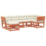 6-piece garden sofa set with wax-brown pine wood cushions by , Garden sets - Ref: Foro24-3217037, Price: 672,91 €, Discount: %