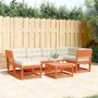 6-piece garden sofa set with wax-brown pine wood cushions by , Garden sets - Ref: Foro24-3217042, Price: 681,01 €, Discount: %