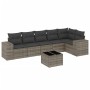 7-teiliges Gartensofa-Set mit grauen PE-Rattan-Kissen von , Gartensets - Ref: Foro24-3222599, Preis: 495,80 €, Rabatt: %