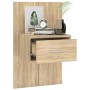 Mesita de noche de pared roble Sonoma de vidaXL, Mesitas de noche - Ref: Foro24-810977, Precio: 45,99 €, Descuento: %