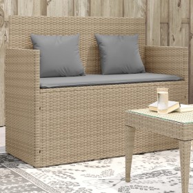 Gartenbank mit beigen synthetischen Rattankissen von , Gartenbänke - Ref: Foro24-365765, Preis: 190,99 €, Rabatt: %