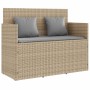 Garden bench with beige synthetic rattan cushions by , garden benches - Ref: Foro24-365765, Price: 190,44 €, Discount: %