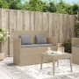 Garden bench with beige synthetic rattan cushions by , garden benches - Ref: Foro24-365765, Price: 190,44 €, Discount: %