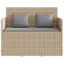 Garden bench with beige synthetic rattan cushions by , garden benches - Ref: Foro24-365765, Price: 190,44 €, Discount: %