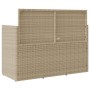 Garden bench with beige synthetic rattan cushions by , garden benches - Ref: Foro24-365765, Price: 190,44 €, Discount: %