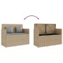 Garden bench with beige synthetic rattan cushions by , garden benches - Ref: Foro24-365765, Price: 190,44 €, Discount: %