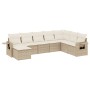 Gartensofa-Set mit beigen Kissen 8 Stück PE-Rattan von , Gartensets - Ref: Foro24-3252895, Preis: 626,78 €, Rabatt: %