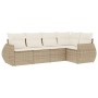 Garden sofa set with cushions 5 pieces beige synthetic rattan by , Garden sets - Ref: Foro24-3253665, Price: 480,85 €, Discou...