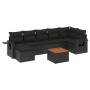 8-teiliges Gartensofa-Set und schwarze synthetische Rattankissen von , Gartensets - Ref: Foro24-3257000, Preis: 536,96 €, Rab...