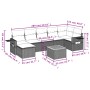 8-teiliges Gartensofa-Set und schwarze synthetische Rattankissen von , Gartensets - Ref: Foro24-3257000, Preis: 536,96 €, Rab...