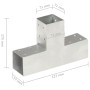 Conectores de postes en T 4 uds metal galvanizado 71x71 mm de vidaXL, Postes de cerca - Ref: Foro24-145456, Precio: 59,41 €, ...