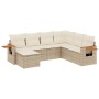 Set sofás de jardín 7 piezas y cojines ratán sintético beige de , Conjuntos de jardín - Ref: Foro24-3259447, Precio: 555,89 €...