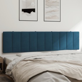 Blue velvet padded bed headboard 200 cm by , Headboards and footboards - Ref: Foro24-374693, Price: 123,64 €, Discount: %