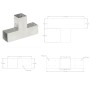 T-Pfostenverbinder 4 Stück verzinktes Metall 71x71 mm von vidaXL, Zaunpfosten - Ref: Foro24-145456, Preis: 59,41 €, Rabatt: %