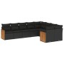 8-piece garden sofa set and black synthetic rattan cushions by , Garden sets - Ref: Foro24-3260382, Price: 623,32 €, Discount: %