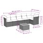 7-piece garden sofa set and beige synthetic rattan cushions by , Garden sets - Ref: Foro24-3223650, Price: 513,15 €, Discount: %