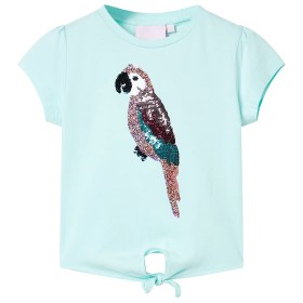 Camiseta infantil aguamarina claro 116 de , Camisetas para niños - Ref: Foro24-10556, Precio: 9,99 €, Descuento: %