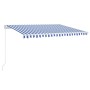 Toldo retráctil manual con LED azul y blanco 400x300 cm de , Toldos - Ref: Foro24-3068901, Precio: 367,07 €, Descuento: %