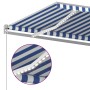 Manual retractable awning with blue and white LED 400x300 cm by , Awnings - Ref: Foro24-3068901, Price: 367,07 €, Discount: %