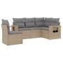 Garden sofa set with cushions 5 pieces beige synthetic rattan by , Garden sets - Ref: Foro24-3252506, Price: 422,44 €, Discou...