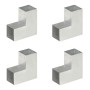 L post connectors 4 pcs galvanized metal 91x91 mm by vidaXL, fence posts - Ref: Foro24-145470, Price: 54,66 €, Discount: %