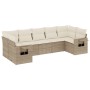 Set sofás de jardín 7 piezas y cojines ratán sintético beige de , Conjuntos de jardín - Ref: Foro24-3252925, Precio: 545,75 €...