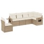 Gartensofa-Set mit Kissen, 6-teilig, beiges synthetisches Rattan von , Gartensets - Ref: Foro24-3252565, Preis: 525,58 €, Rab...