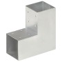 L post connectors 4 pcs galvanized metal 91x91 mm by vidaXL, fence posts - Ref: Foro24-145470, Price: 54,66 €, Discount: %