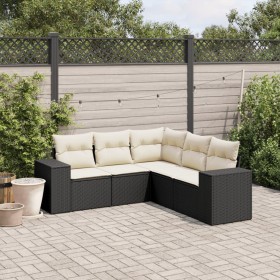 5-teiliges Gartenmöbel-Set und schwarze synthetische Rattankissen von , Gartensets - Ref: Foro24-3254883, Preis: 349,99 €, Ra...