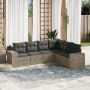 6-piece garden furniture set and gray synthetic rattan cushions by , Garden sets - Ref: Foro24-3222609, Price: 436,41 €, Disc...