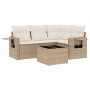 Garden sofa set with cushions 5 pieces beige synthetic rattan by , Garden sets - Ref: Foro24-3252455, Price: 411,00 €, Discou...