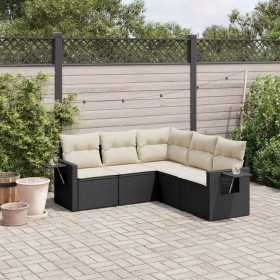 5-teiliges Gartenmöbel-Set und schwarze synthetische Rattankissen von , Gartensets - Ref: Foro24-3252483, Preis: 345,13 €, Ra...