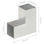 L post connectors 4 pcs galvanized metal 91x91 mm by vidaXL, fence posts - Ref: Foro24-145470, Price: 54,66 €, Discount: %