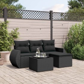 5-piece garden furniture set and black synthetic rattan cushions by , Garden sets - Ref: Foro24-3253612, Price: 342,64 €, Dis...