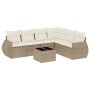 7-piece garden sofa set and beige synthetic rattan cushions by , Garden sets - Ref: Foro24-3253755, Price: 584,99 €, Discount: %