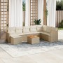 9-teiliges Gartensofa-Set mit beigen synthetischen Rattankissen von , Gartensets - Ref: Foro24-3258656, Preis: 628,58 €, Raba...