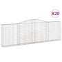 Wire mesh baskets 20 units, arched shape, iron, 400x30x120/140 cm by , Pots and planters - Ref: Foro24-3146889, Price: 2,00 €...