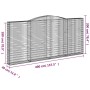 Gabion baskets 8 units arch shape iron 400x30x180/200 cm by , Pots and planters - Ref: Foro24-3146924, Price: 1,00 €, Discoun...