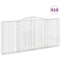 Gabion baskets 10 units, arched shape, iron, 400x30x180/200cm. by , Pots and planters - Ref: Foro24-3146926, Price: 2,00 €, D...