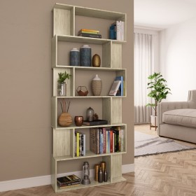 Oak-colored plywood shelf/divider 80x24x192cm by vidaXL, Bookcases and shelves - Ref: Foro24-800093, Price: 106,69 €, Discoun...