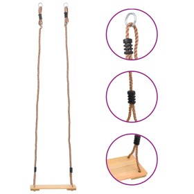 Solid pine wood swing board 200 cm by , Swings and seesaws - Ref: Foro24-93149, Price: 27,13 €, Discount: %