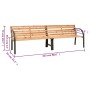 Double garden bench solid fir wood 225 cm by , garden benches - Ref: Foro24-319575, Price: 147,90 €, Discount: %