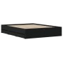 Estructura de cama madera de ingeniería negro 150x200 cm de , Camas y somieres - Ref: Foro24-3207267, Precio: 203,40 €, Descu...