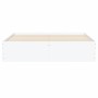 White engineered wood bed with drawers 140x200 cm by , Beds and slatted bases - Ref: Foro24-3207273, Price: 162,89 €, Discoun...