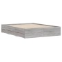 Sonoma gray engineered wood bed with drawers 140x200 cm by , Beds and slatted bases - Ref: Foro24-3207278, Price: 199,87 €, D...