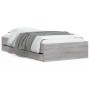 Cama con cajones madera ingeniería gris Sonoma 90x200 cm de , Camas y somieres - Ref: Foro24-3207299, Precio: 166,99 €, Descu...