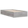 Cama con cajones madera ingeniería gris Sonoma 90x200 cm de , Camas y somieres - Ref: Foro24-3207299, Precio: 166,99 €, Descu...